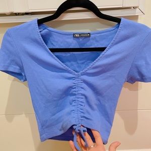 Zara ruched crop top, small